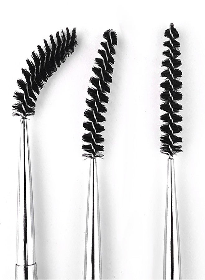 JOSALINAS 2PCS Mascara Brushes Eyebrow Eyelash Brushes Mascara Wands Applicators Eye Brushes Portable Cosmetic Brushes with Cap Eyelash Spoolies Brushes for Eyelash Extensions and Eyebrows, Gold - Image 3